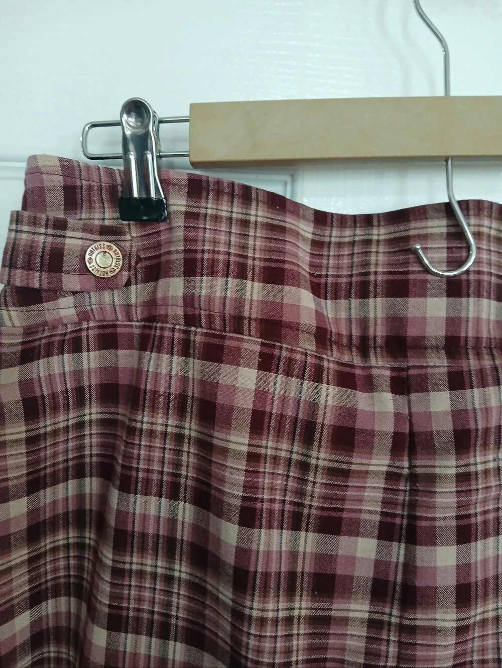 Hot Kiss Plaid Pleated Mini Skirt  Vintage Y2K Preppy Academia Old Money School